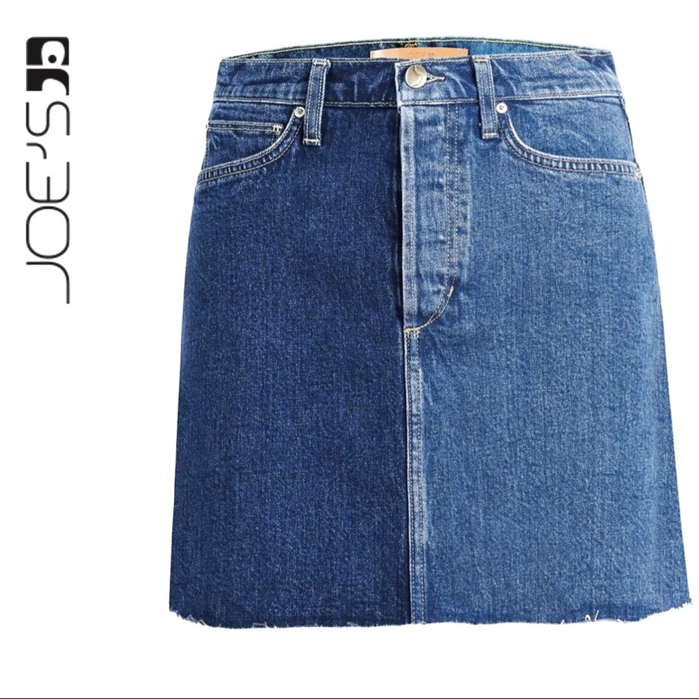 Joe’s Bella High Rise two tone denim skirt